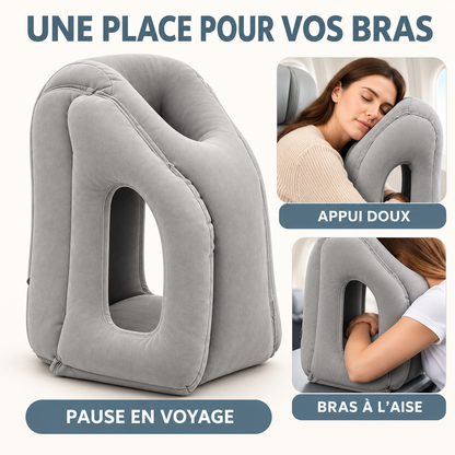 Infographie Calinair : appui doux et espace pour les bras